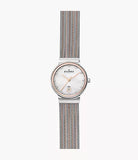 SKAGEN Mother of Pearl Dial Two-tone Mesh Ladies Watch 355SSRS