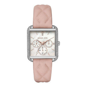 Michael Kors Women’s Quartz Pink Leather Strap Mother of Pearl Dial 35mm Watch MK2768