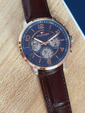 Tommy Hilfiger Men’s Quartz Leather Strap Blue Dial 44mm Watch 1791290