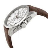 TISSOT Men’s Quartz Swiss Made Brown Leather Strap Silver Dial 41mm Watch T035.617.16.031.00