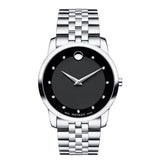 Movado Men’s Quartz Swiss Made Stainless Steel Black Dial 40mm Watch 0606878