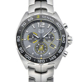 TagHeuer Formula 1 x Senna Silver Stainless Steel Grey Dial Chronograph Quartz Watch for Gents - CAZ101AF.BA0637