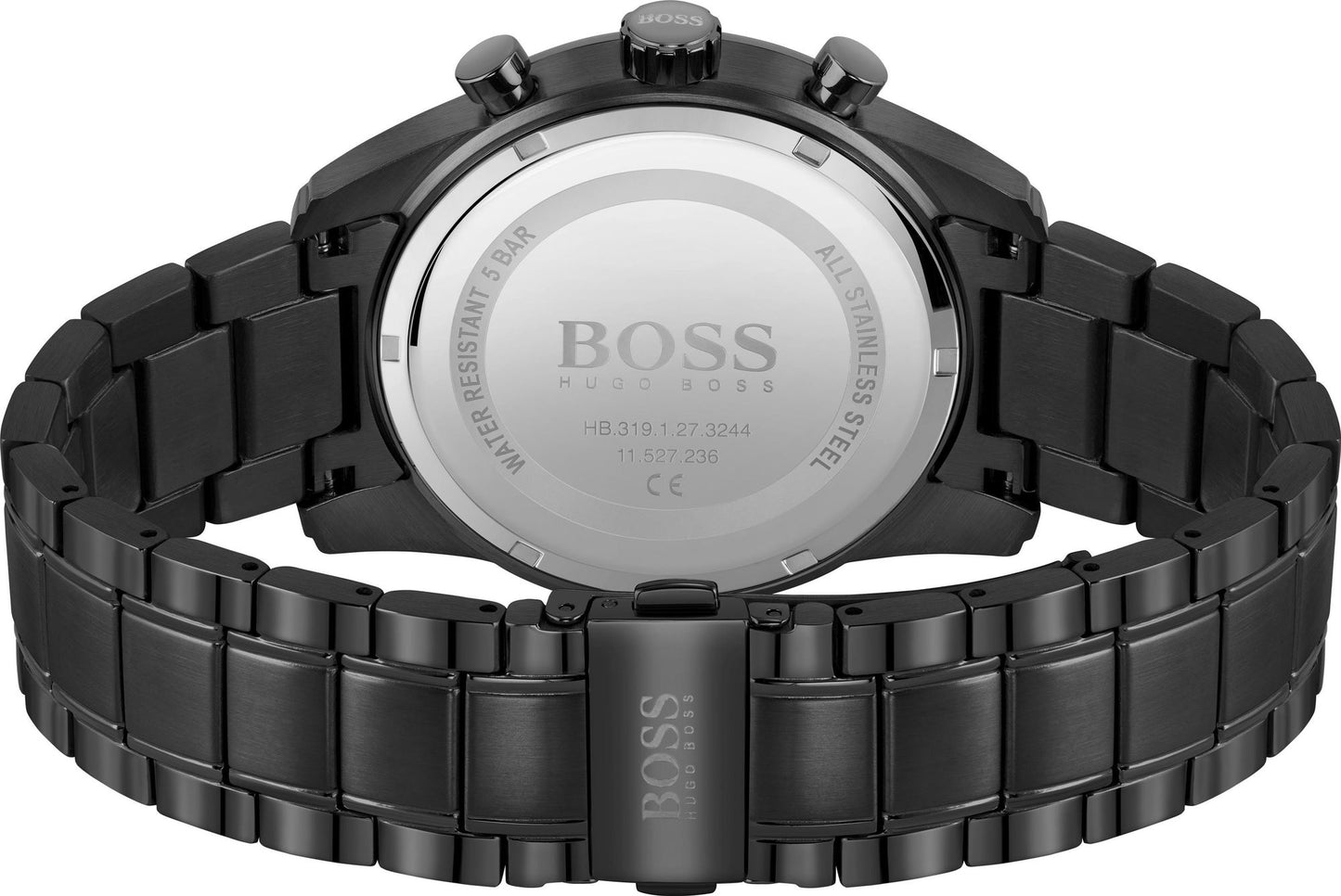 Hugo Boss Men’s Quartz Stainless Steel Black Dial 44mm Watch 1513785