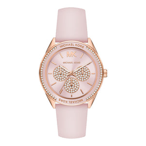 Michael Kors Women’s Quartz Silicone Strap Pink Dial 40mm Watch MK6946