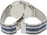 GUESS Gents Silver Watch With Two Tone Mesh Bracelet.