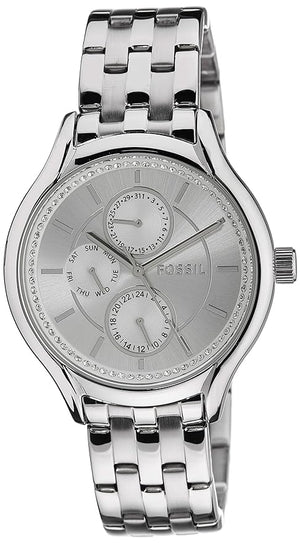 Fossil Women’s Quartz Stainless Steel Silver Dial 39mm Watch BQ1580