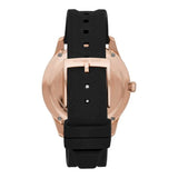 Michael Kors Uni Sex Quartz Runway Silicone Strap Black Dial 40mm Watch - Mk6852