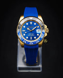 Seiko Mod Submariner "Gold Batman Blue Strap"