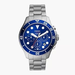 Fossil Men’s Chronograph Blue Dial 46mm Watch FS5724