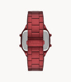 Fossil Retro Digital Pomegranate Red Stainless Steel Watch