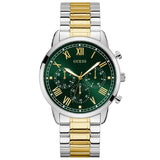 Guess Hendrix Two Tone Green Dial Watch for Men Guess GW0066G2