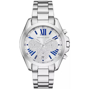 Michael Kors Unisex Silver, Crystal Pave Dial 38mm Watch MK6320