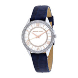 Michael Kors Lauryn Mother Of Pearl Dial Blue Leather Strap Watch For Ladies - MK2767