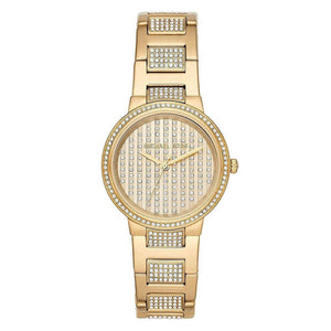 Michael Kors Women’s Quartz Stainless Steel Gold Dial 33mm Watch MK3985