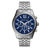 Michael Kors Men’s Chronograph Quartz Stainless Steel Blue Dial 45mm Watch MK8280