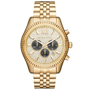 Michael Kors Men’s Chronograph Gold Dial 44mm Watch MK8494