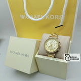 Michael Kors Women’s Chronograph Quartz Stainless Steel Rose Gold Dial 39mm Watch MK6560