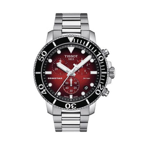 TISSOT Seastar 1000 Chronograph Quartz Red Gradient Dial Men's Watch Ref : T120.417.11.421.00