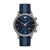 Emporio Armani Men’s Quartz Nylon Strap Blue Dial 46mm Watch AR1949