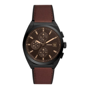 Fossil Men’s Quartz Brown Leather Strap Brown Dial 42mm Watch FS5798