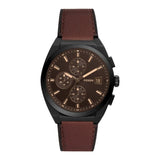 Fossil Men’s Quartz Brown Leather Strap Brown Dial 42mm Watch FS5798