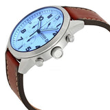 Fossil Men’s Leather Strap Silver Dial 44mm Watch For Men FS5169