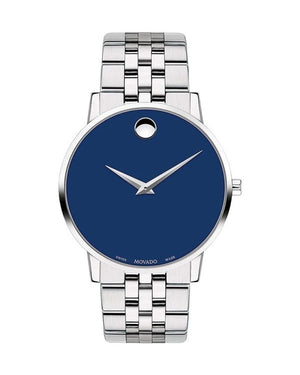 Movado Men’s Swiss Made Quartz Stainless Steel Blue Dial 40mm Watch 0607212