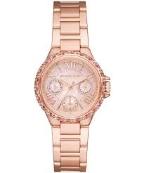 Michael Kors Women's Mini Camille Pink Pave Glitz Rose Gold Watch MK7273