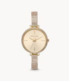 Michael Kors Women’s Quartz Stainless Steel Gold Dial 36mm Watch MK3784