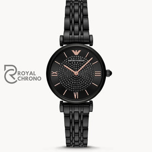 Emporio Armani Gianni Full Black Dial Quartz Watch For Ladies Ar11245