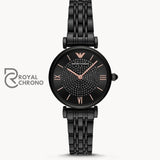 Emporio Armani Gianni Full Black Dial Quartz Watch for Ladies AR11245