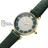 Emporio Armani Gianni Green Leather Ladies Watch Ar11403 Watches