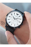 Emporio Armani Mens Analogue Quartz Silicone Strap Silver Dial 43Mm Watch Ar11048 Watches