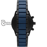 Emporio Armani Mens Chronograph Quartz Analog Stainless Steel Blue Dial 43Mm Watch Ar70001 Watch