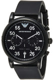 Emporio Armani Mens Chronograph Quartz Leather Strap Black 43Mm Watch 11133 Watches