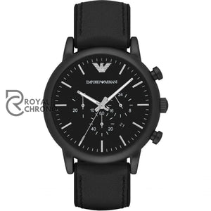 Emporio Armani Mens Chronograph Quartz Leather Strap Black Dial 46Mm Watch Ar1970 Watch