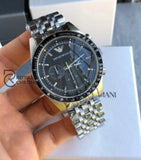 Emporio Armani Mens Chronograph Quartz Stainless Steel Black Dial 46Mm Watch - Ar5988 Watches