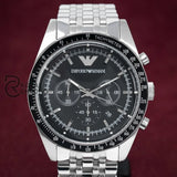 Emporio Armani Mens Chronograph Quartz Stainless Steel Black Dial 46Mm Watch - Ar5988 Watches