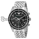 Emporio Armani Mens Chronograph Quartz Stainless Steel Black Dial 46Mm Watch - Ar5988 Watches