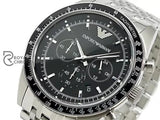 Emporio Armani Mens Chronograph Quartz Stainless Steel Black Dial 46Mm Watch - Ar5988 Watches