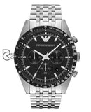 Emporio Armani Mens Chronograph Quartz Stainless Steel Black Dial 46Mm Watch - Ar5988 Watches