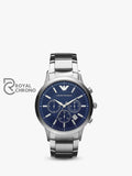 Emporio Armani Mens Chronograph Quartz Stainless Steel Blue Dial 41Mm Watch - Ar2448 Watches