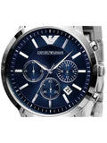 Emporio Armani Mens Chronograph Quartz Stainless Steel Blue Dial 41Mm Watch - Ar2448 Watches