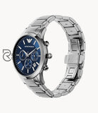 Emporio Armani Mens Chronograph Quartz Stainless Steel Blue Dial 41Mm Watch - Ar2448 Watches