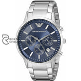 Emporio Armani Mens Chronograph Quartz Stainless Steel Blue Dial 41Mm Watch - Ar2448 Watches