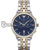 Emporio Armani Mens Chronograph Stainless Steel Blue Dial 43Mm Watch - Ar1847 Watches