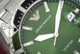 Emporio Armani Mens Green Dial Watch Ar11338