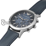 Emporio Armani Mens Quartz Leather Strap Blue Dial 43Mm Watch - Ar2473 Watches