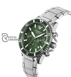 Emporio Armani Mens Quartz Silver Stainless Steel Green Dial 43Mm Watch - Ar11500 Watches