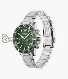 Emporio Armani Mens Quartz Silver Stainless Steel Green Dial 43Mm Watch - Ar11500 Watches